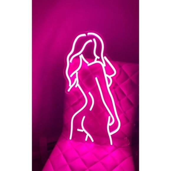 Goddess/Boss Lady Neon Pink LED Light Wall Decor - Picture 4 of 6